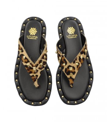 SANDAL U11-001 PONY LEOPARD 1