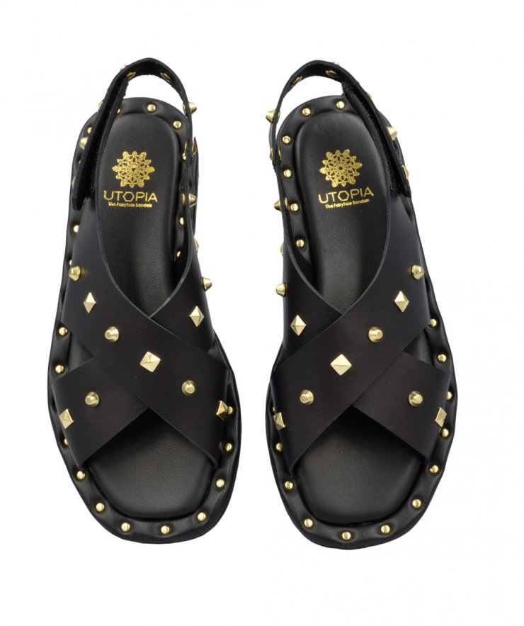 SANDAL U11-005 BLACK LEATHER