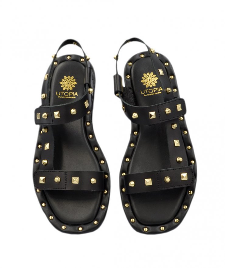 SANDAL U11-006 BLACK LEATHER