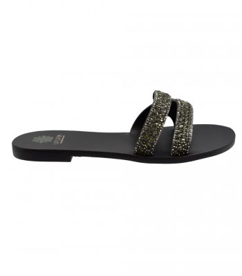 SANDAL U1-063 BLACK LEATHER 2