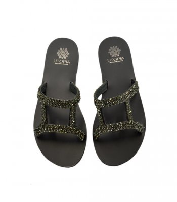 SANDAL U1-066 BLACK LEATHER 1