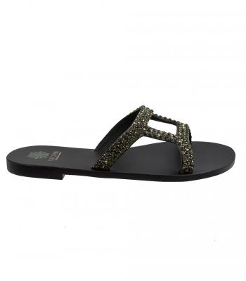 SANDAL U1-066 BLACK LEATHER 2