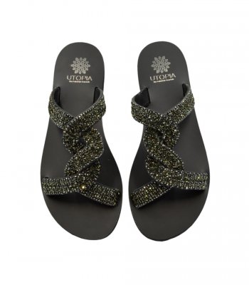 SANDAL U1-067 BLACK LEATHER 1