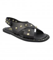 SANDAL U11-005 BLACK LEATHER 3