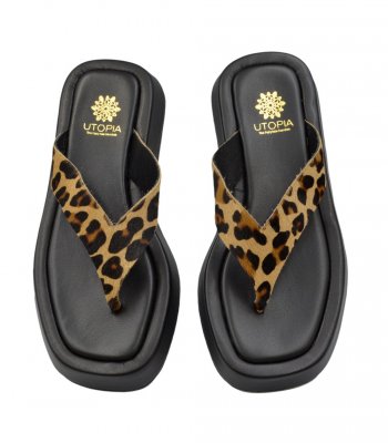 SANDAL U10-001 PONY LEOPARD 1
