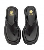 SANDAL U10-001 BLACK LEATHER 1