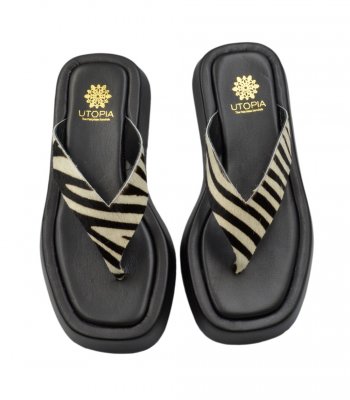 SANDAL U10-001 PONY ZEBRA 1