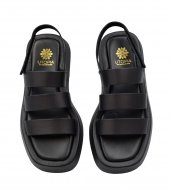 SANDAL U10-004 BLACK LEATHER 1