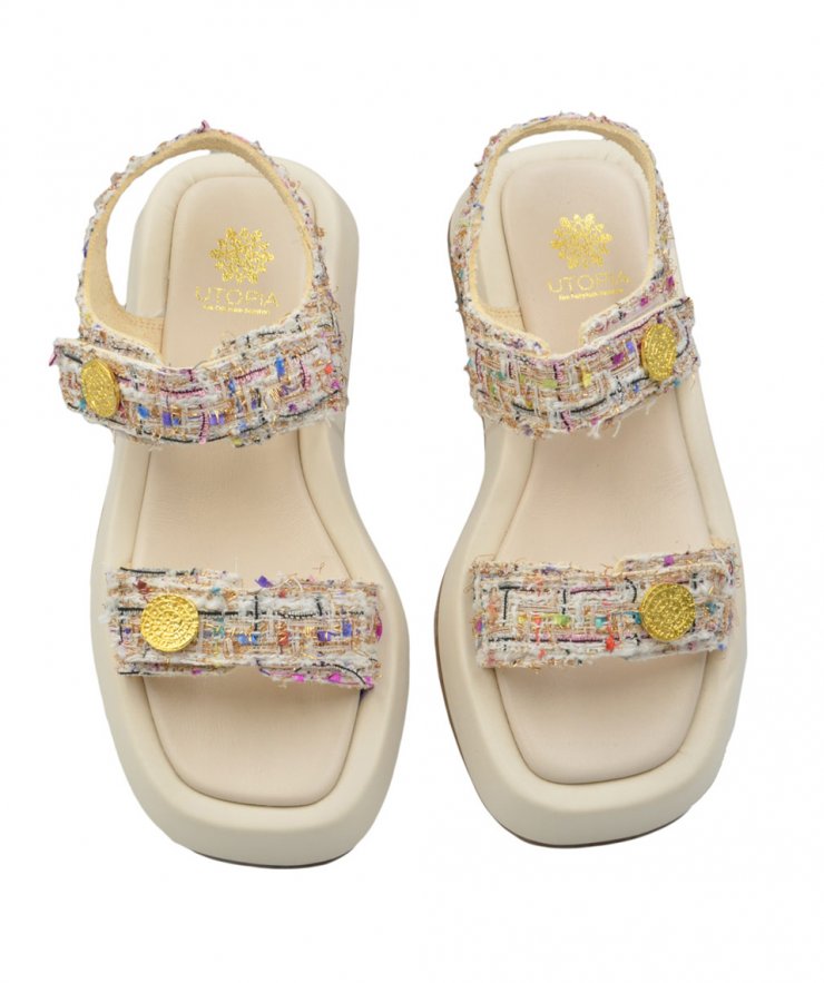 SANDAL U10-005 WHITE FABRIC