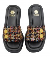 SANDAL U10-006 BLACK FABRIC 1