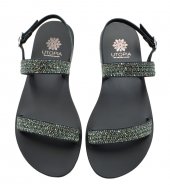 SANDAL U1-069 BLACK LEATHER 1
