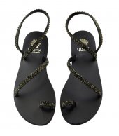 SANDAL U1-072 BLACK LEATHER 1