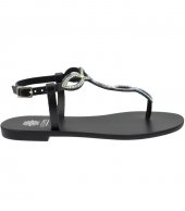 SANDAL U1-096 BLACK LEATHER 2