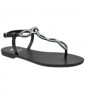 SANDAL U1-096 BLACK LEATHER 3