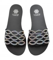 SANDAL U1-097 BLACK LEATHER 1