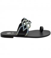 SANDAL U1-098 BLACK LEATHER 2