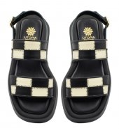 SANDAL U10-015 BLACK / WHITE LEATHER 1