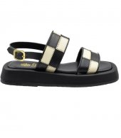 SANDAL U10-015 BLACK / WHITE LEATHER 2