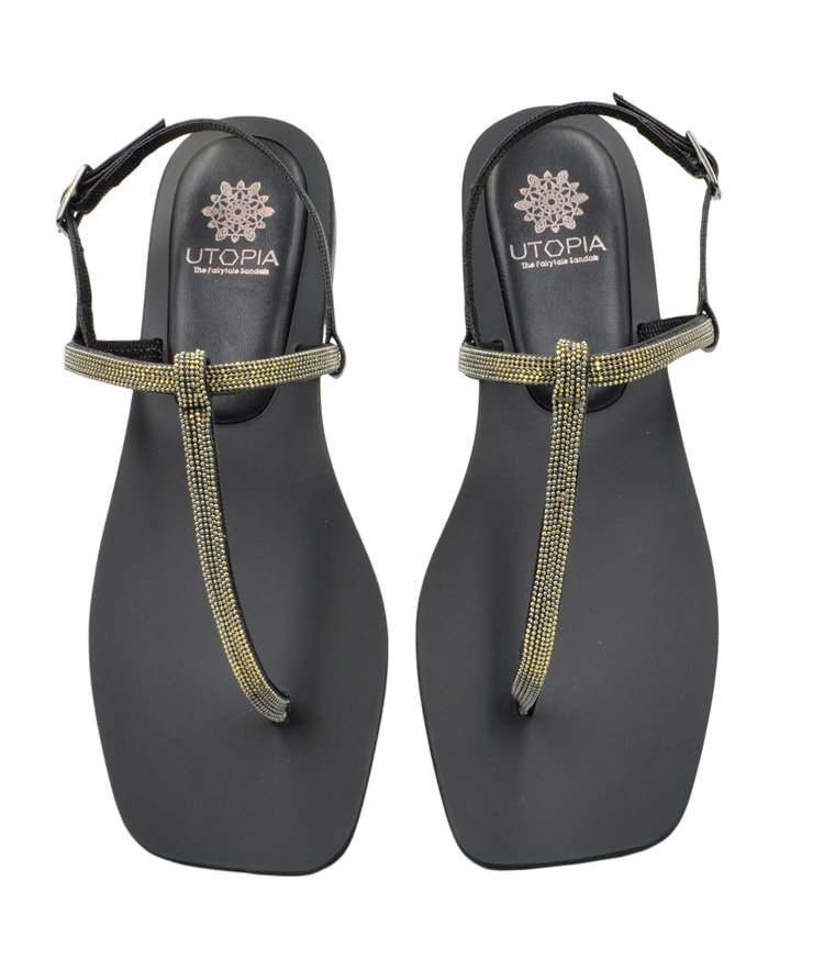 SANDAL U14-023 BLACK LEATHER