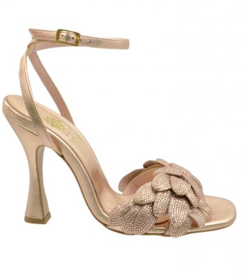 HIGH HEELED SANDAL U38-002 ROSE GOLD LEATHER 2