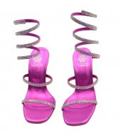 HIGH HEELED SANDAL U38-004 FUCHSIA LEATHER 1