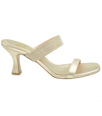 HEELED SANDAL U39-001 PLATINUM LEATHER 2