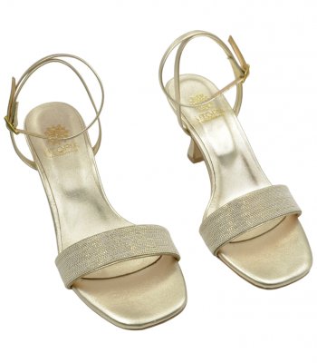 HEELED SANDAL U39-003 PLATINUM LEATHER 1