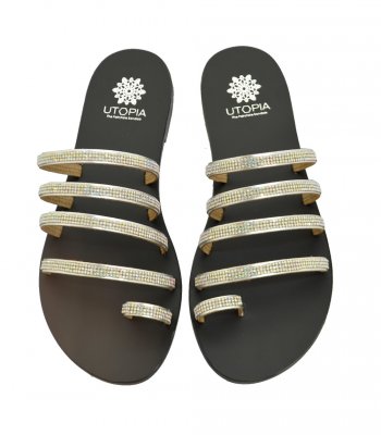 SANDAL U1-002 SILVER LEATHER 1