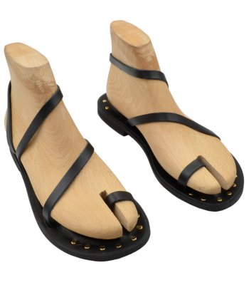 SANDAL U41-005 BLACK LEATHER 1