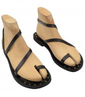 SANDAL U41-005 BLACK LEATHER 1