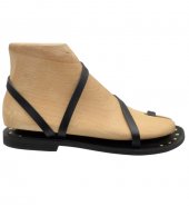 SANDAL U41-005 BLACK LEATHER 2