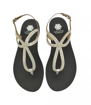 SANDAL U1-004 SILVER LEATHER 1