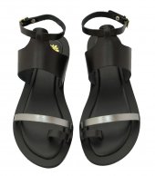 SANDAL U2-010 BLACK LEATHER 1