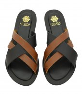 SANDAL U2-011 BLACK LEATHER 1