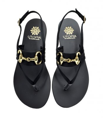 SANDAL U1-128 BLACK SATIN 1