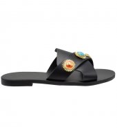 SANDAL U1-132 BLACK LEATHER 2