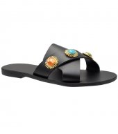 SANDAL U1-132 BLACK LEATHER 3