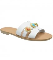 SANDAL U1-137 WHITE LEATHER 3