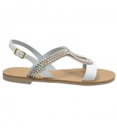 SANDAL U1-083 WHITE LEATHER 2