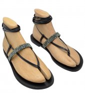 SANDAL U1-111 BLACK STRASS 1