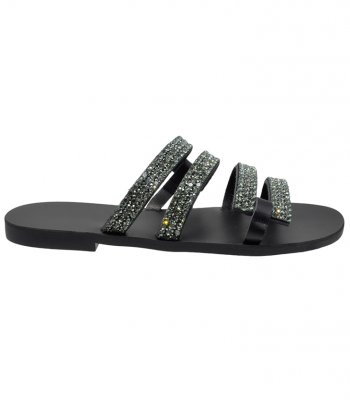 SANDAL U1-113 BLACK LEATHER 2