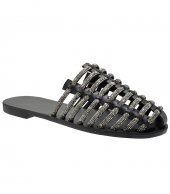 SANDAL U1-142 BLACK LEATHER 3