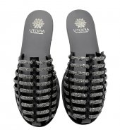 SANDAL U1-142 BLACK LEATHER 1