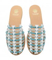 SANDAL U1-142 WHITE LEATHER 1