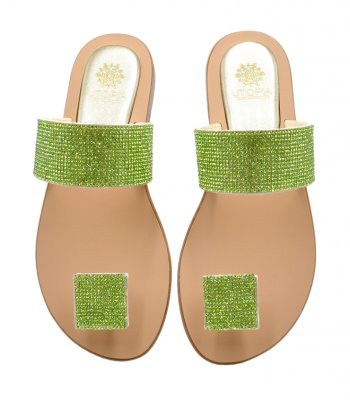 SANDAL U42-001 GREEN STRASS 1