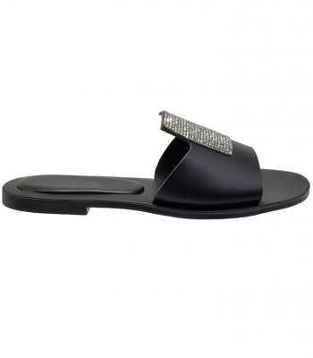 SANDAL U42-002 BLACK LEATHER 2