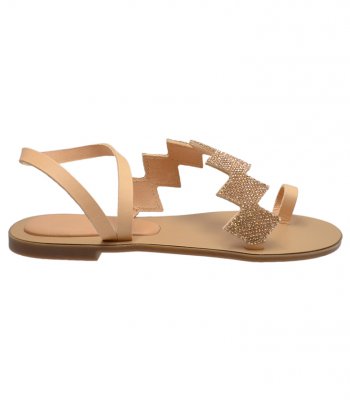 SANDAL U42-004 NATURAL LEATHER 2