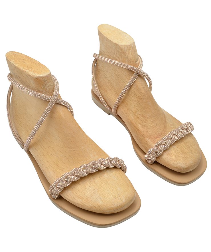 SANDAL U44-009 ROSE GOLD STRASS 