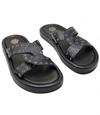 SANDAL U49-007 BLACK LEATHER 1