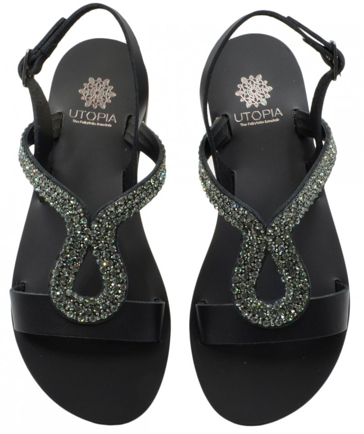 SANDAL U1-083 BLACK LEATHER